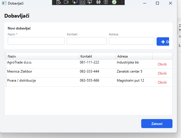 Dobavljači
